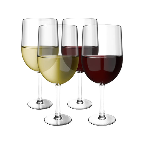 Crystal Clear Tritan Wine Glasses - Set of 4