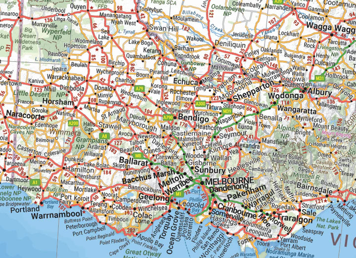 Hema Australia Supermap - 1350x1180 - Laminate paper in a tube