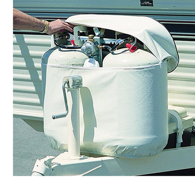 DOUBLE 9KG GAS BOTTLE COVER - WHITE