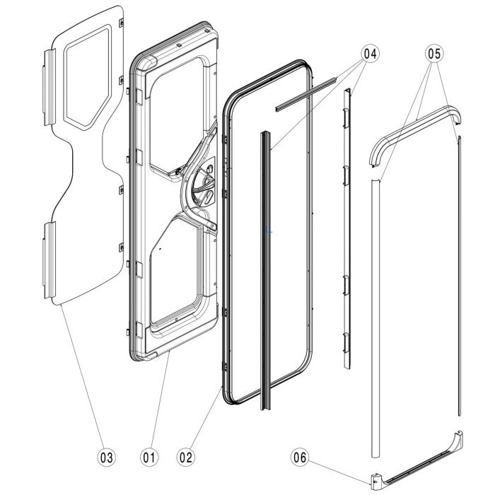 Glass Door Panel RH Suit Cara D-600 Door