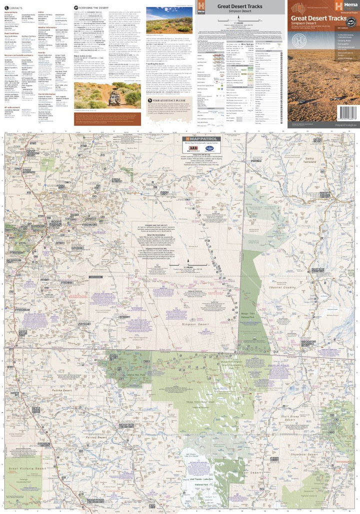 Hema Map - Great Desert Tracks - Simpson Desert