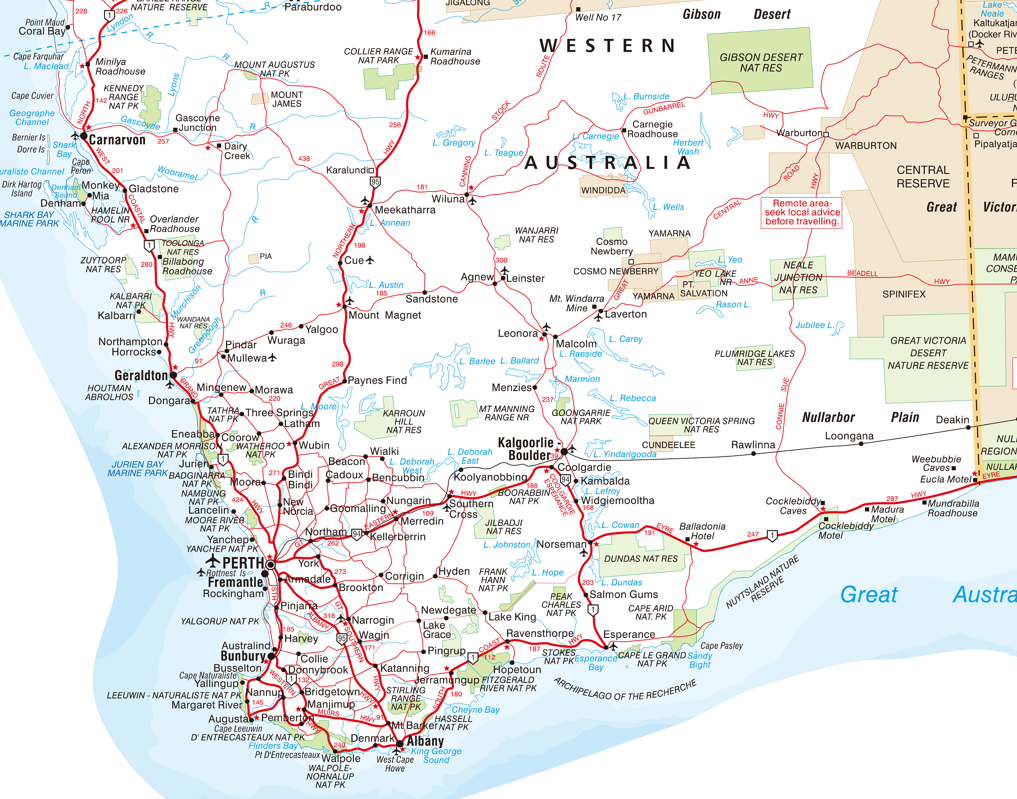 Australian Map 46cm x 38cm