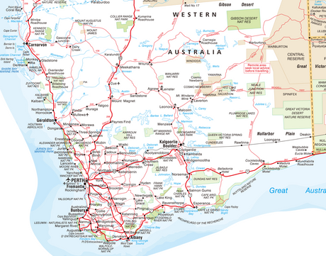 Australian Map 46cm x 38cm