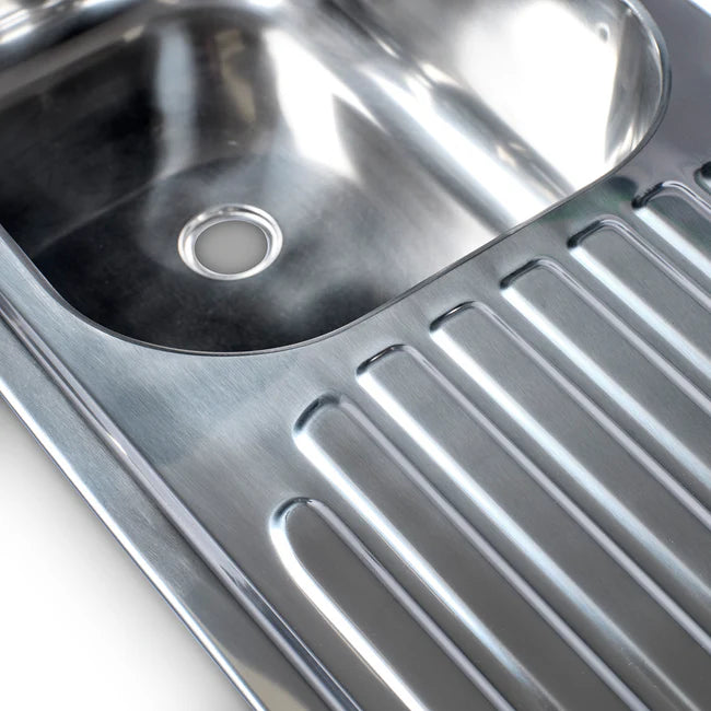 Stainless Steel Sink With Drainer - 760 X 155 X 360mm