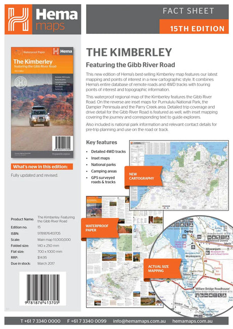 HEMA Maps - Regional WA, The Kimberly Map
